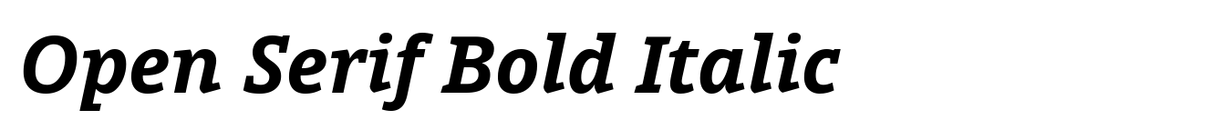Open Serif Bold Italic image